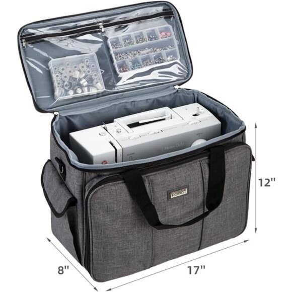 Sewing Machine Carrying Case with Multiple Storage Pockets, Universal - Picture 4 of 7